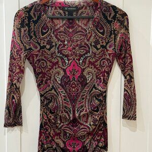 INC International Concepts Paisley Mesh Top – Size S
